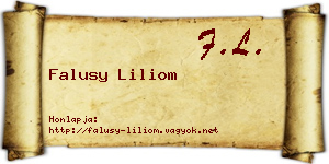 Falusy Liliom névjegykártya